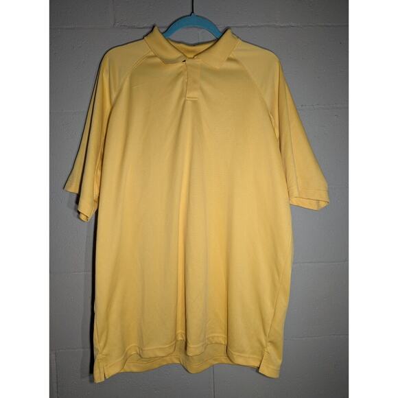 Columbia Men's Yellow Short Sleeve Polo Shirt XL Hook Button Golf Tennis Preppy - Picture 3 of 6